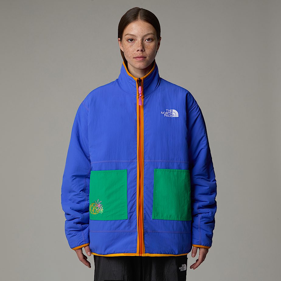 Chaquetas De Lana The North Face X Yinka Ilori Printed Reversible Hombre Azules | NF0A26C2S