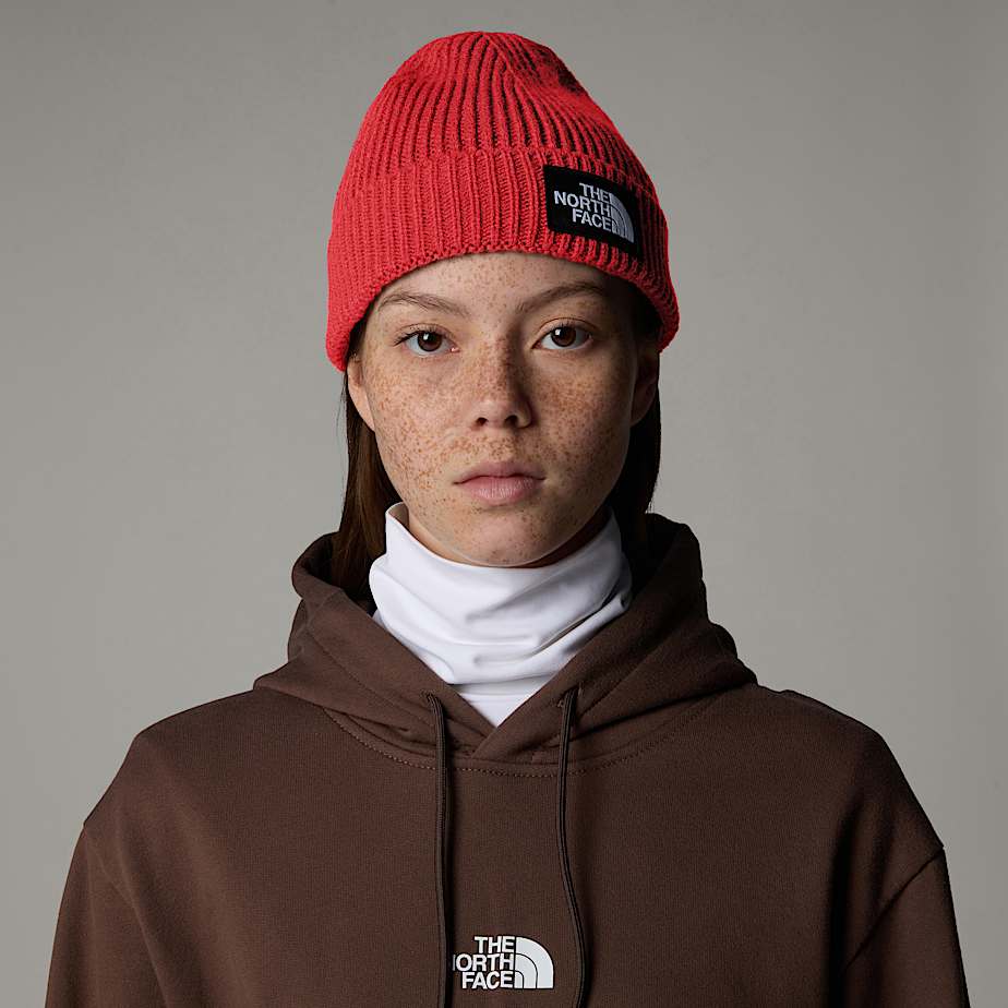 Gorro The North Face Logo Box Cuffed Hombre Rojos | NF0A42B7D