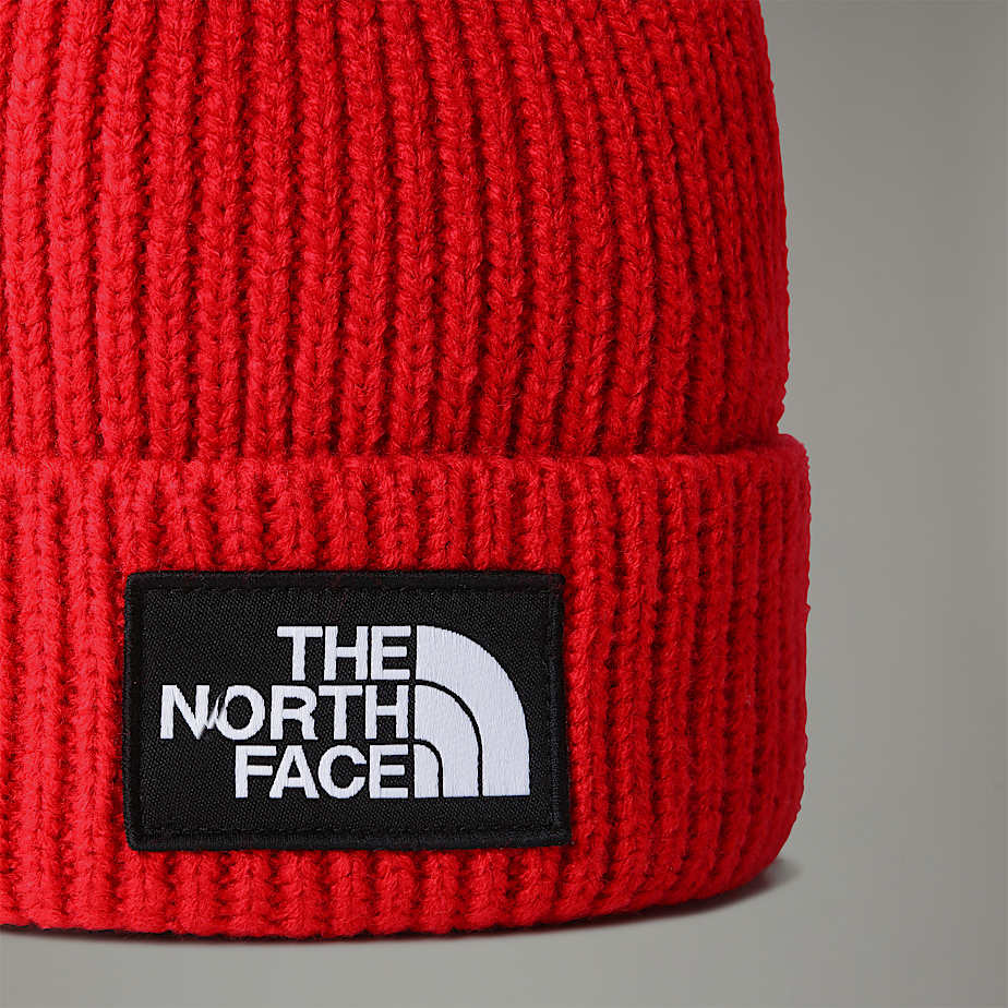 Gorro The North Face Logo Box Cuffed Hombre Rojos | NF0A42B7D