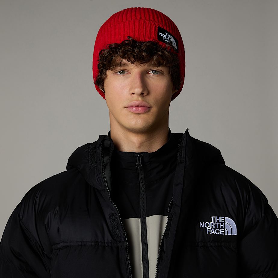 Gorro The North Face Logo Box Cuffed Hombre Rojos | NF0A42B7D