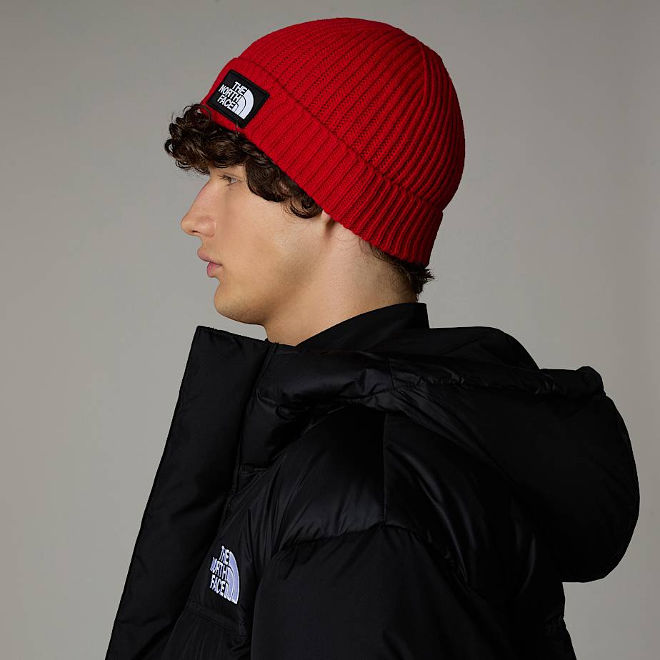 Gorro The North Face Logo Box Cuffed Hombre Rojos | NF0A42B7D