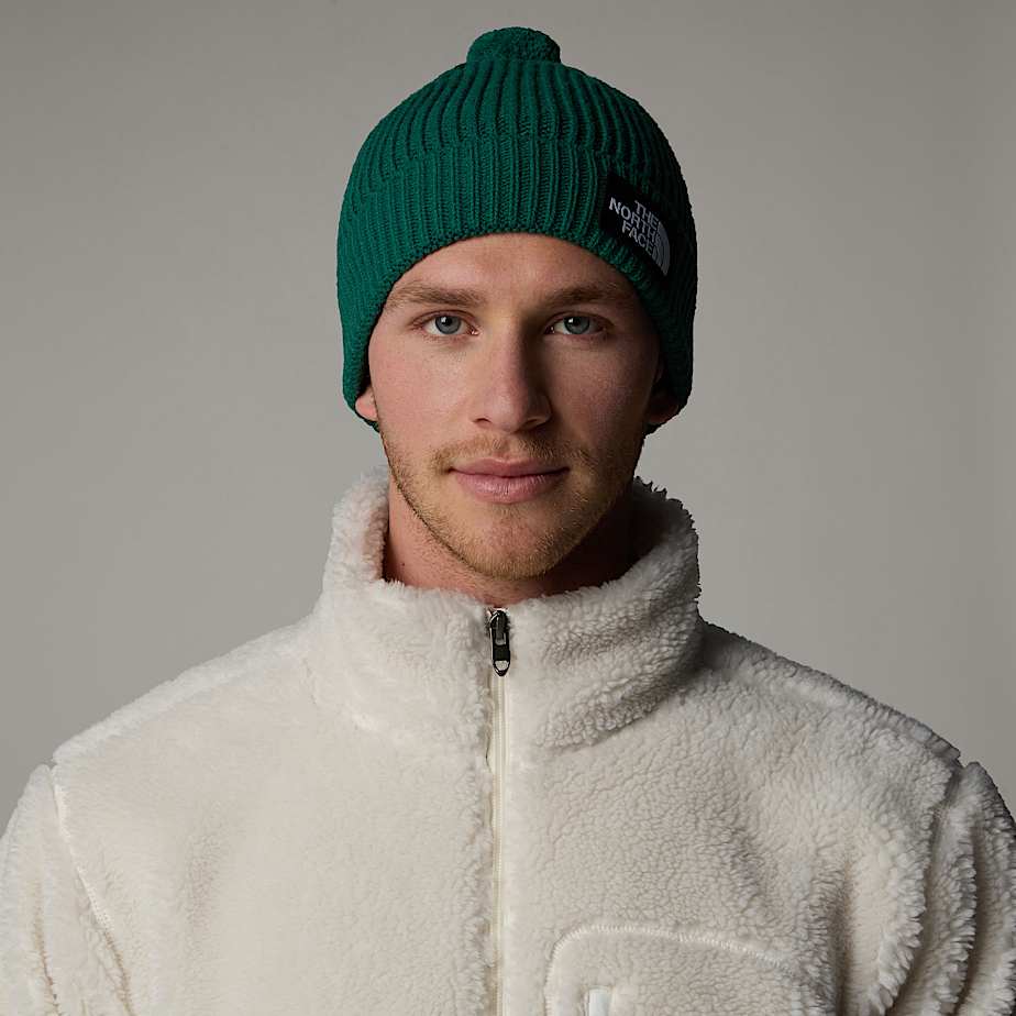 Gorro The North Face Logo Box Pom Hombre Verdes | NF0A61F3H