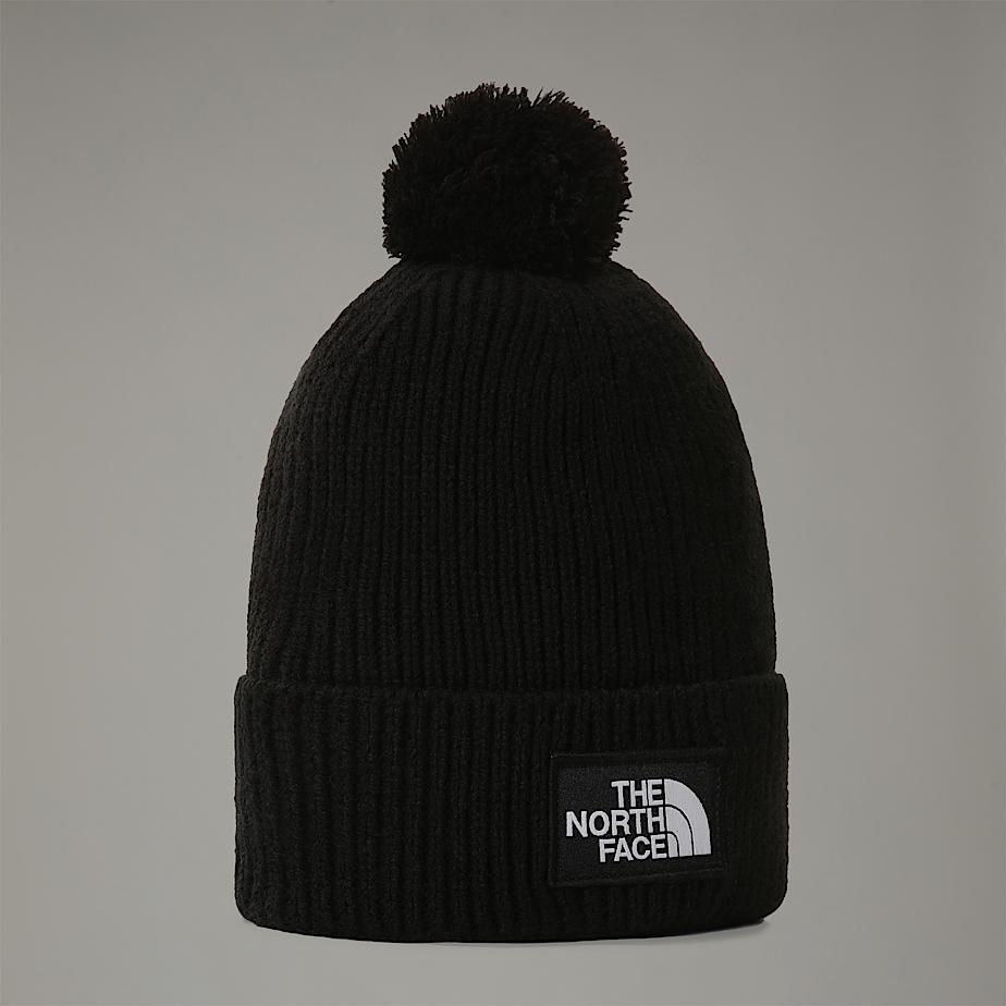 Gorro The North Face Logo Box Pom Mujer Negros | NF0A61C3D