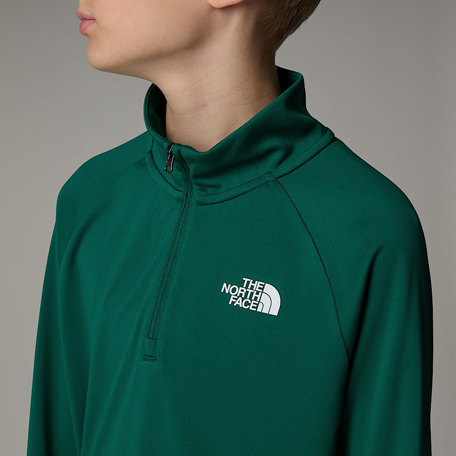 Pullover The North Face Never Stop 1/4 Zip Long-Sleeve Top Niños Verdes | NF0A62Y1Z