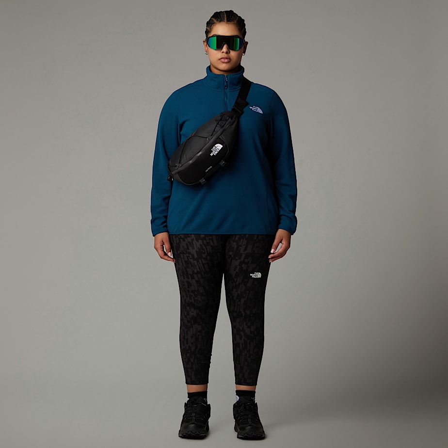 Pullover The North Face Plus Size 100 Glacier 1/4 Zip Fleece Mujer Azul Marino | NF0A26S1C