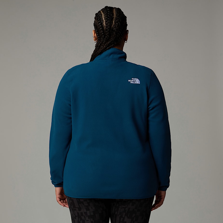 Pullover The North Face Plus Size 100 Glacier 1/4 Zip Fleece Mujer Azul Marino | NF0A26S1C