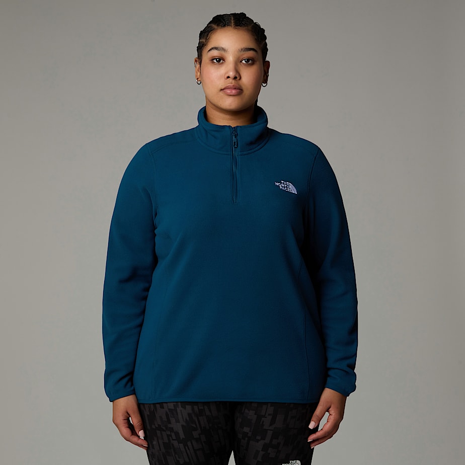 Pullover The North Face Plus Size 100 Glacier 1/4 Zip Fleece Mujer Azul Marino | NF0A26S1C